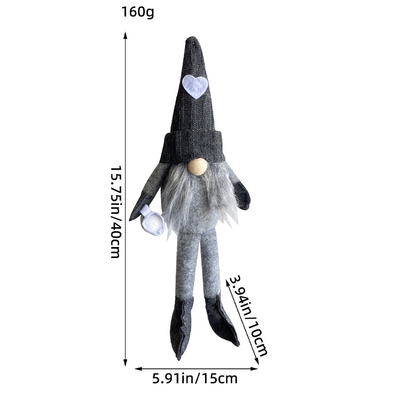 Muñeca de punto transfronterizo sin cara cuelga piernas café molino a mano decoraciones navideñas decoración doméstica