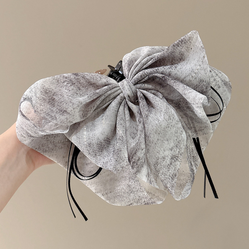 Clip de agarre de lazo de súper hada, parte posterior de la cabeza llena, pinza para el cabello, clip para el cabello de princesa, tocado de clip de tiburón de sentido avanzado