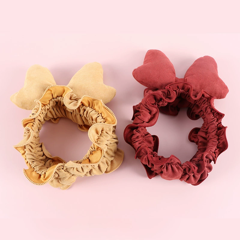 Ободок для волос с широкими полями в Корейском стиле с большим бантом Ободок для мытья лица Ободок для волос Кружевной пучок волос Макияж интернет-знаменитостей Маска для мытья лица Пряжка для головы для женщин