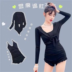 Swimsuit 2024 New Sexy Bodysuit Covering Stomach Slimming Korean Ins Style Small Cup Push-up Swimsuit
