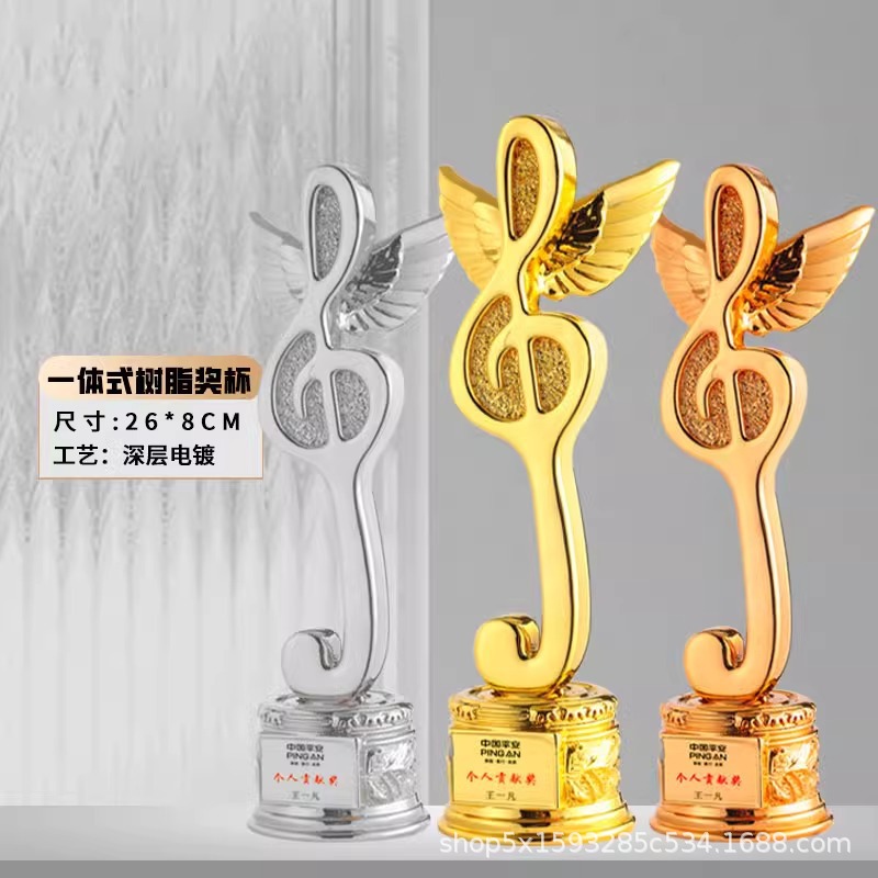 Trofeos de resina grabado metal artesanía decoración alta sensación de danza creativa estrella de pentagramas medalla pulgar personalizada