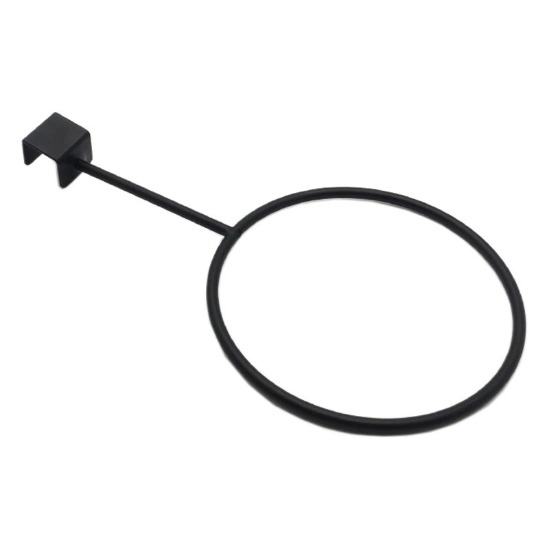 Смелый Квадратный Трубка Мяч Стойка Шляпа Стойка Черный Белый Луч Шляпа Кольцо Кронштейн Канцелярские Ювелирные Изделия Groove Доска Баскетбол Дисплей Крюк