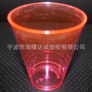 工厂直销透明10OZ一次性塑料杯红酒香槟杯航空杯食品级PS注塑杯