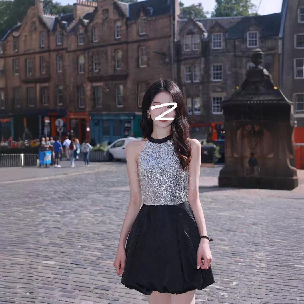 Black Evening Dress Skirt Light Luxury Niche High-end Birthday Party Small Lady Elegant Banquet Usually Wear