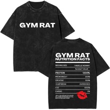 �羳�W�aˮϴ����Hot Sale Gym Rat Funny Pump Cover Washed T-s