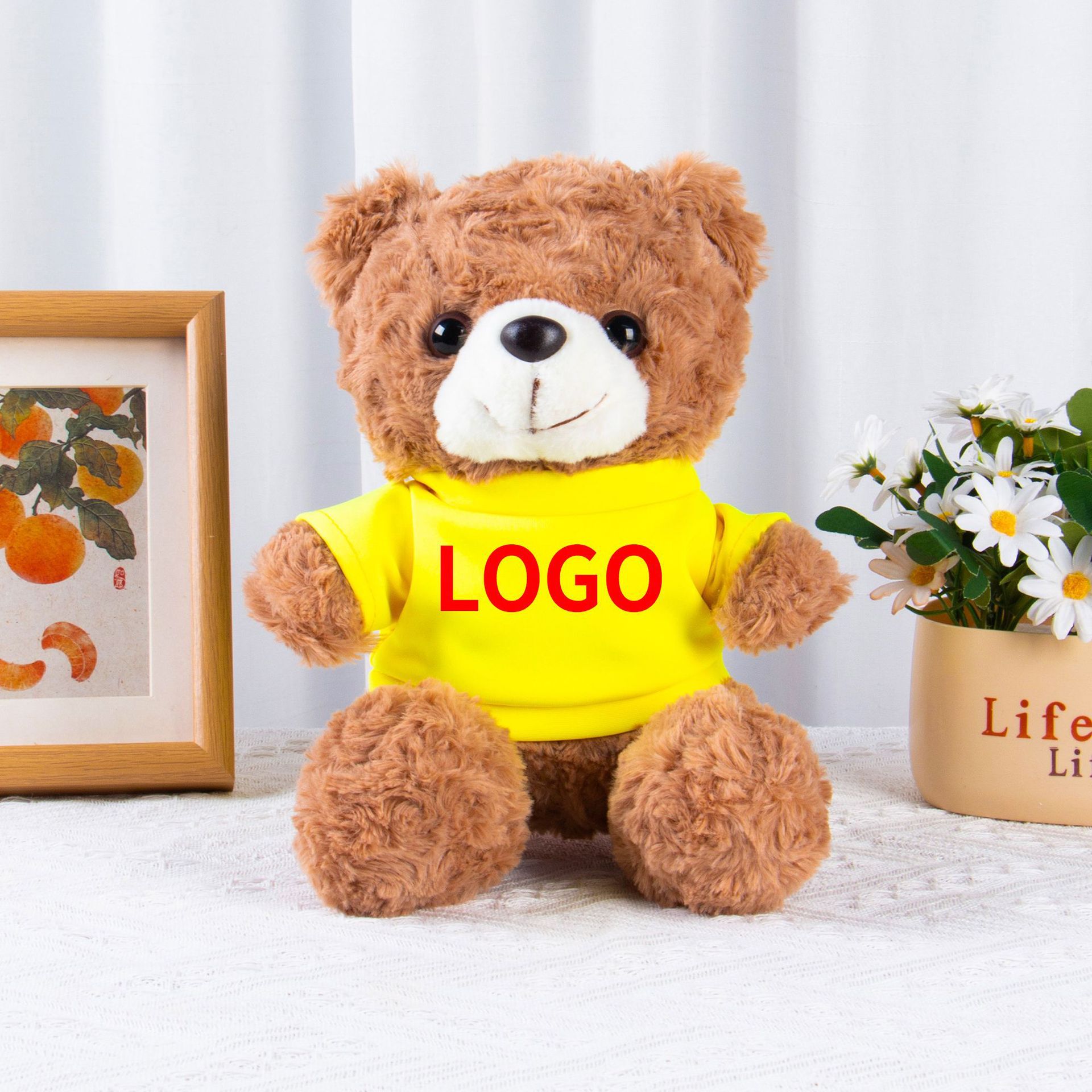 Muñecas de peluche, osos, camisetas, uniformes escolares, suéteres, muñecas para dibujar y imprimir logotipo