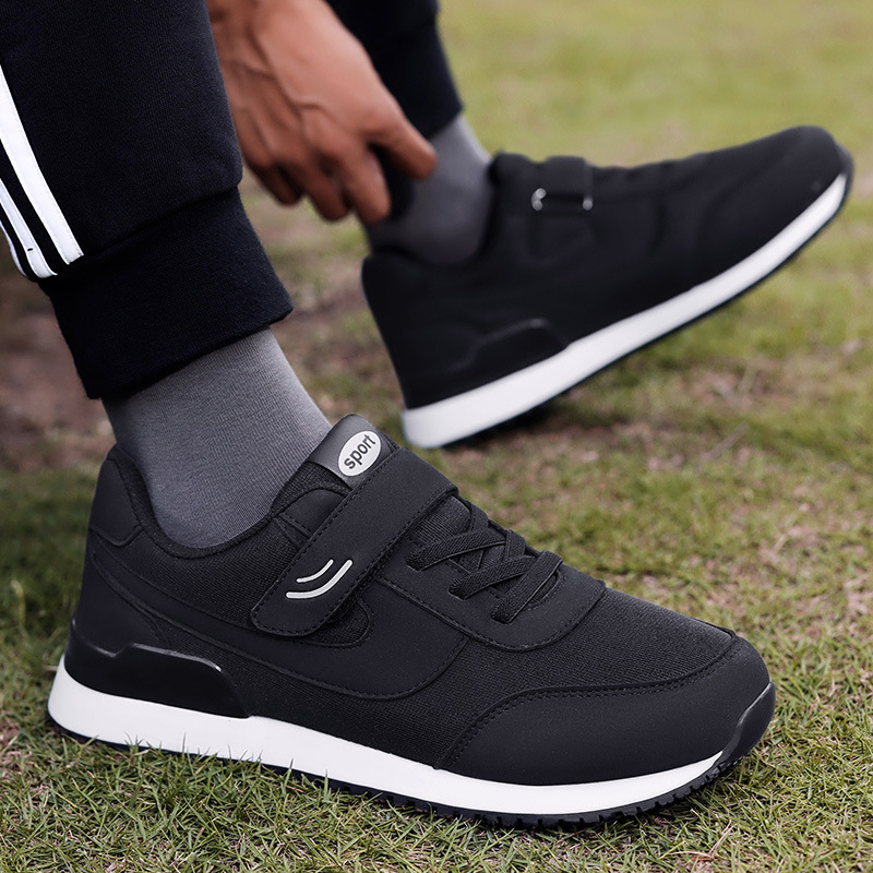 Otoño de mediana edad zapatos de mujer con suela suave, zapatos de caminar cómodos, zapatos deportivos casuales ligeros antideslizantes, zapatos de pie para hombres y mujeres.