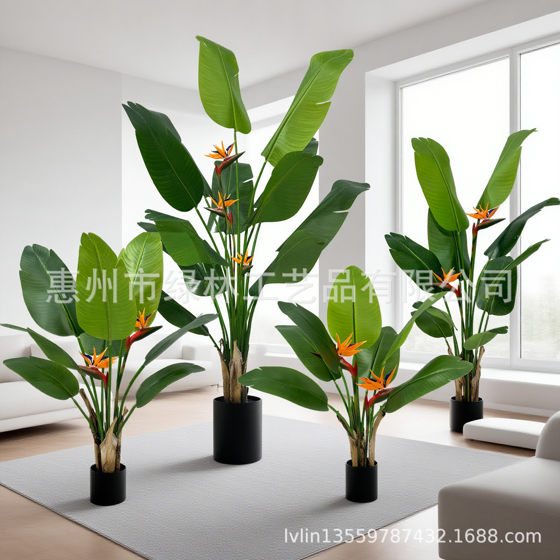 仿真蕉皮旅人蕉带花旅人蕉客厅大堂民宿落地盆栽装饰摆件厂家直销