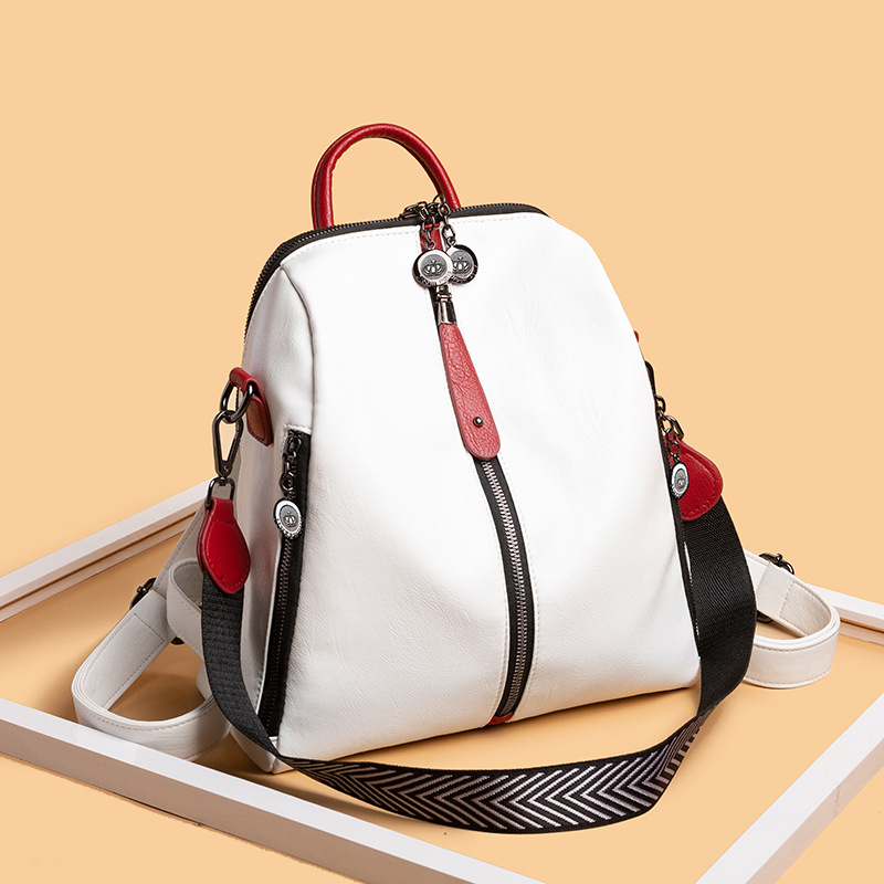 2024 Spring/Summer New Trendy Korean Edition Fashion Multi functional Soft Leather Backpack Large Capacity Women's Travel Bag_desvips.com