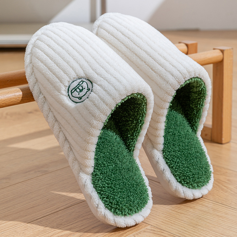 綿スリッパ女性春秋冬家庭用室内滑り止め家庭保温カップル冬毛パイルスリッパ男