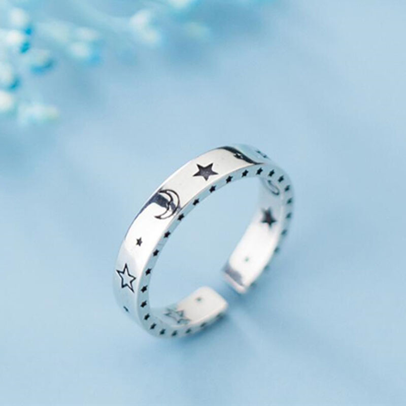 South Korea star moon index finger ring retro fivepointed star ringpicture11