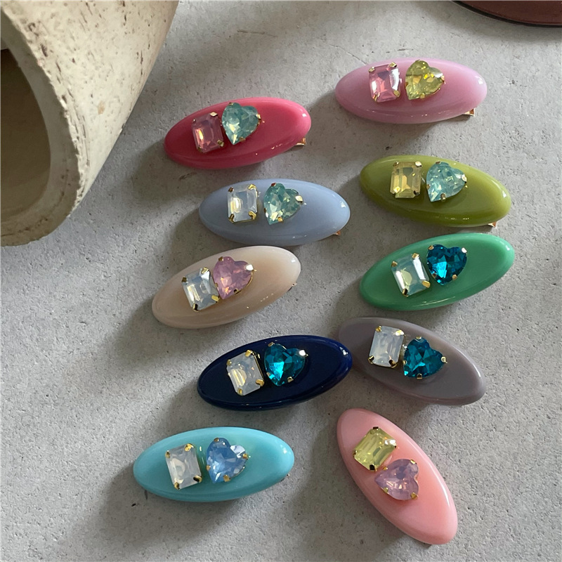 1 Piece Quantity Daily Occasion Simple Style Solid Color Rhinestone Hair Clip