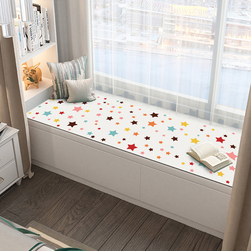 Jasmi Bay Window Mat Scandinavian Accessible Luxury Style Home Bedroom Rectangular Waterproof Easy to Clean Pvc Leather Mat