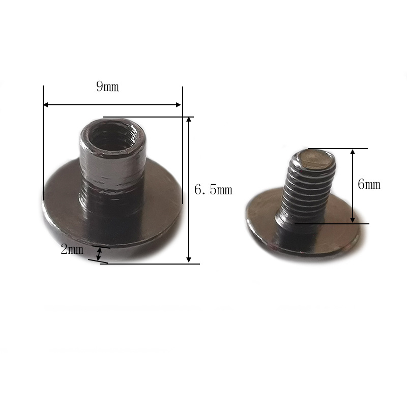 Clavo del libro de cuentas, cerradura de par de niño y madre dorado, tornillo de una palabra, álbum de fotos, calendario de escritorio, receta, par de remaches de niño y madre, tachuelas de cuero
