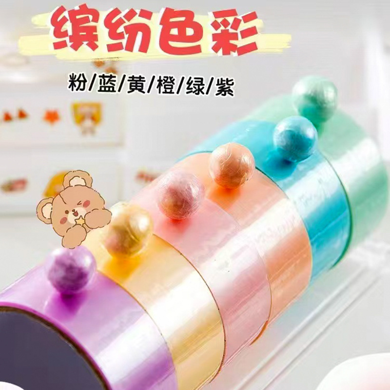 Cintas adhesivas de color macarón adhesiva bola dibujo a mano desempaquetada bola gran cinta de polo de agua al por mayor
