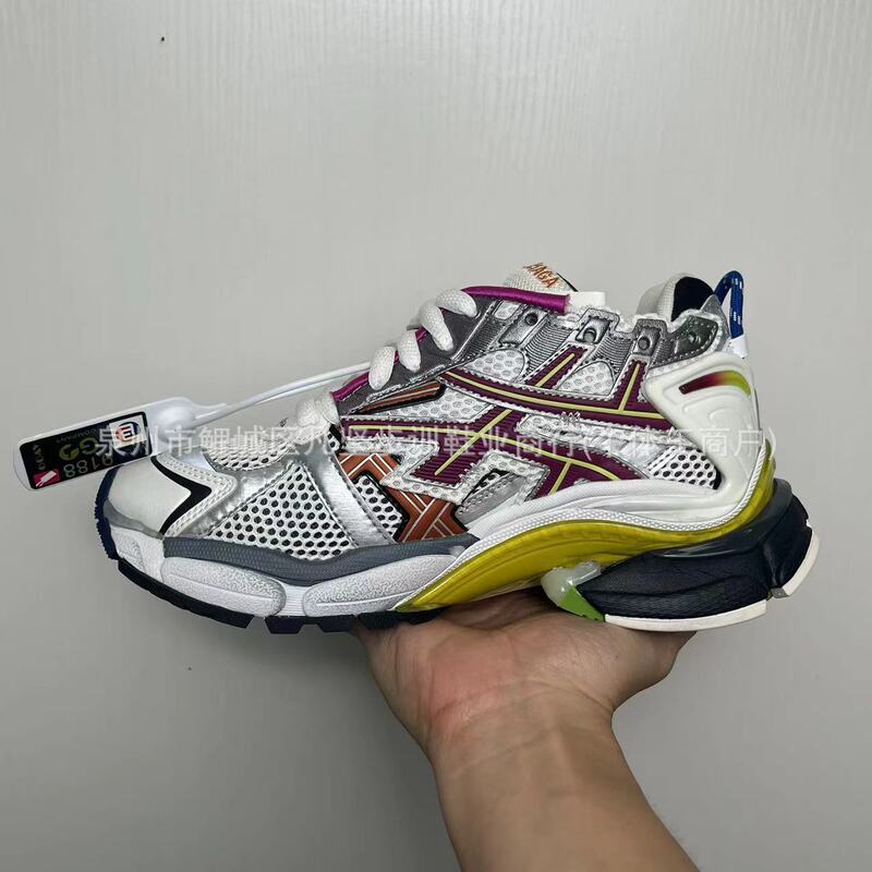 Paris 7Th Generation Runner Non-Slip Wear-Resistant Dad Shoes Mesh Breathable Fashion Casual Shoes Distressed Men's and Women's Sports Shoes