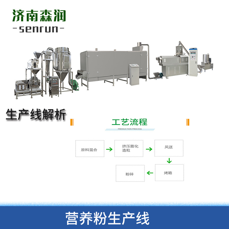 杂粮粉加工设备   膨化玉米粉设备 营养粉代餐粉生产设备 带配方