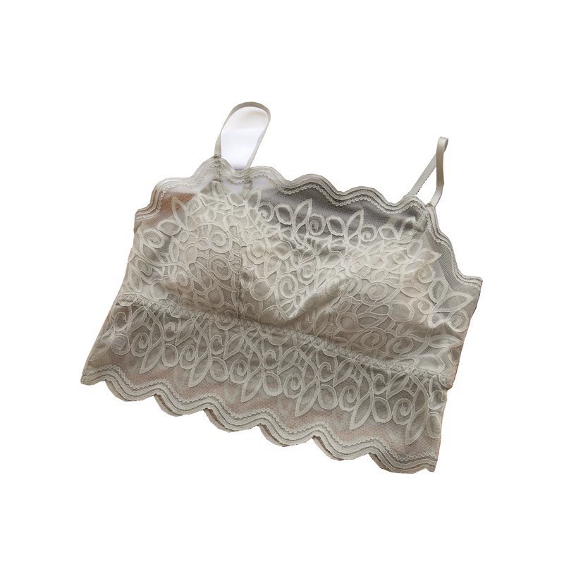 Summer thin lace supporting sexy protective underware, vest, wireless bra, underwear