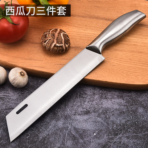 Factory Wholesale New Stainless Steel Fruit Knife Household Long Fruit Knife Watermelon Cantaloupe Cutting Knife