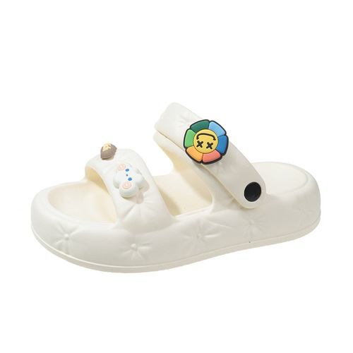 Summer sandals that feel like stepping on shit, women's outer wear two-pair breathable slippers for men and women, thick-soled Internet celebrities, middle-aged children's EVA sandals wholesale