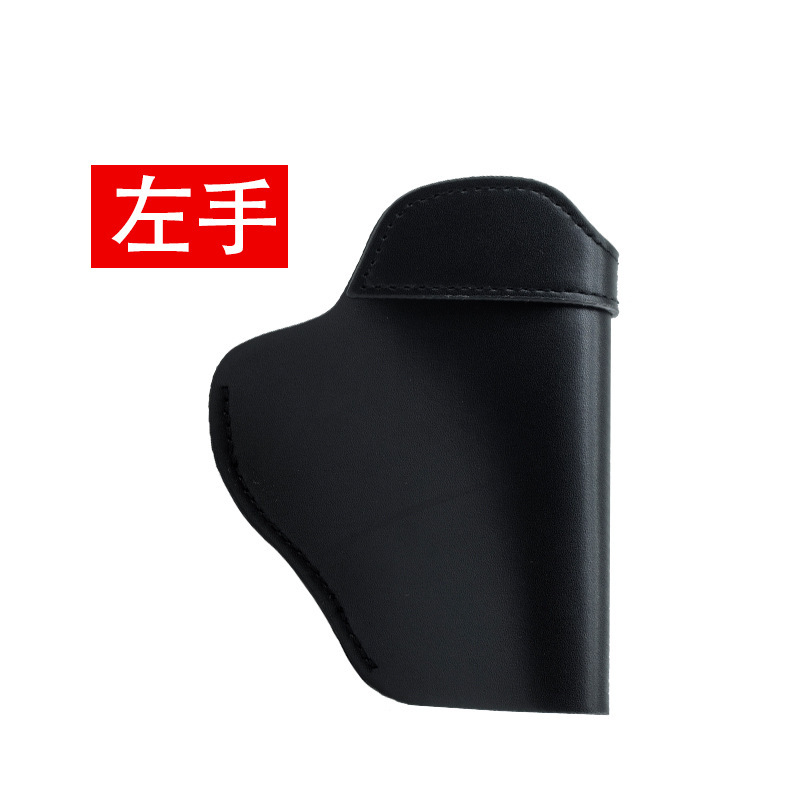 검은색 가죽 홀스터 왼손