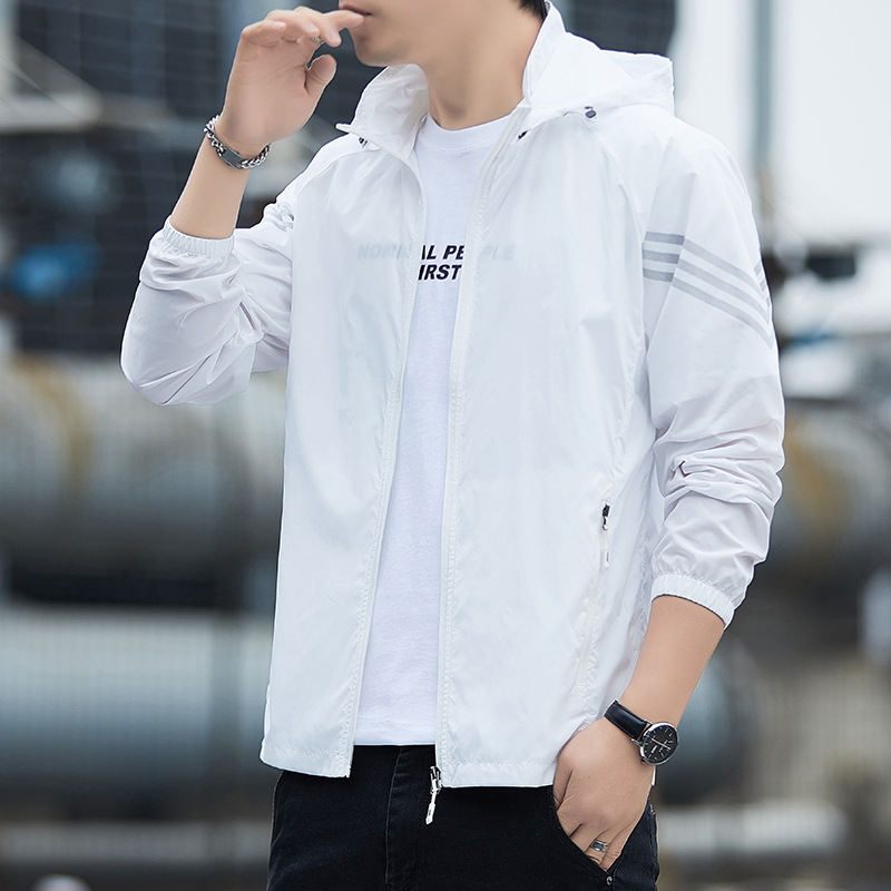 Verano hombre ropa de protección solar hombre UPF50 + hielo anti-UV ropa de protección solar hombre abrigo delgado secado rápido pesca