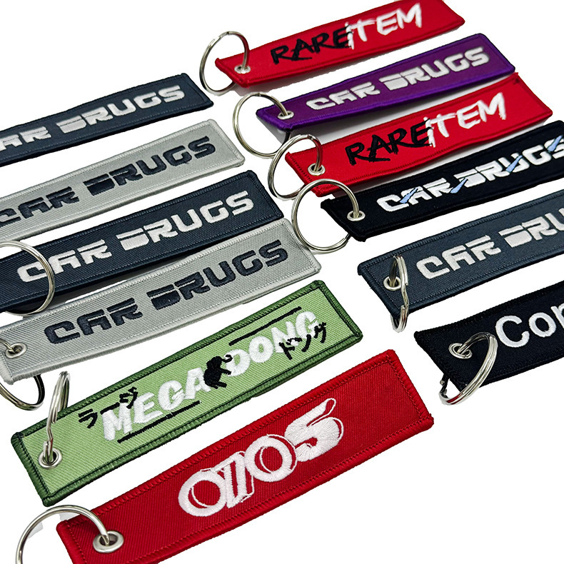 Manufacturer Custom-Made Computer-Embroidered Car Modification Sewing Woven Label Keychain Anti-Loss Woven Label Embroidered Keychain Manufacturer Custom-Made Computer-Embroidered Car Modification Sewing Woven Label Keychain Anti-Loss Woven Label Embroidered Keychain