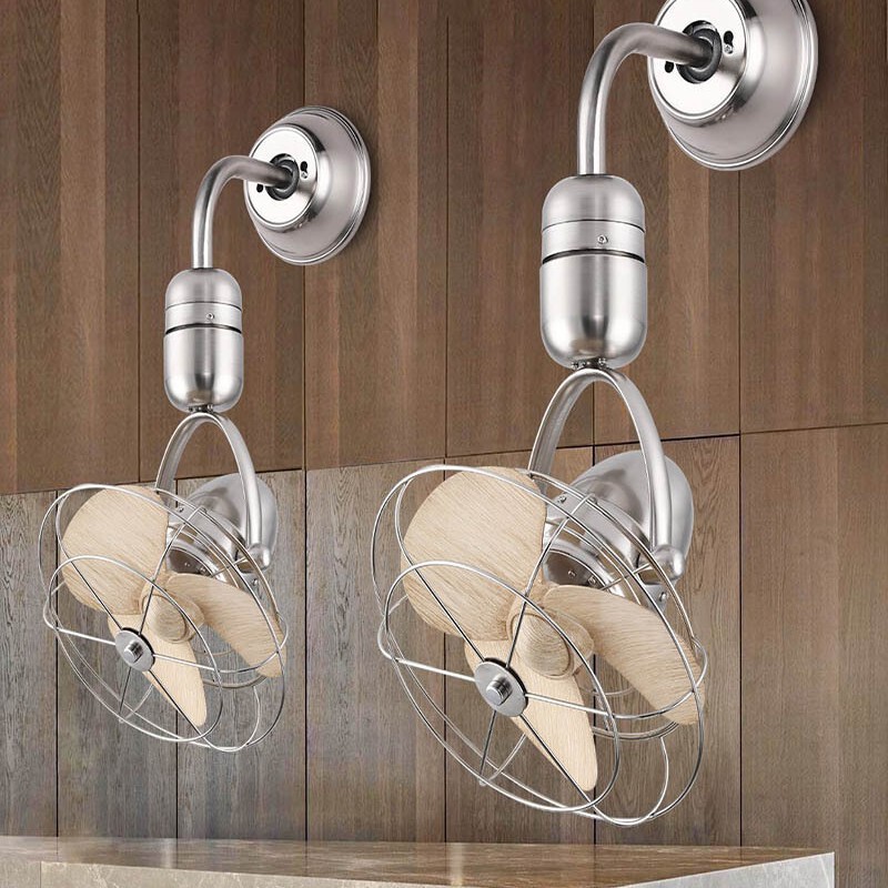 Wall-Mounted Fan 16inch Kitchen Oscillating Small Ceiling Fan Mini Fan Study Minimalist Ceiling Fan Large Air Volume Without Light