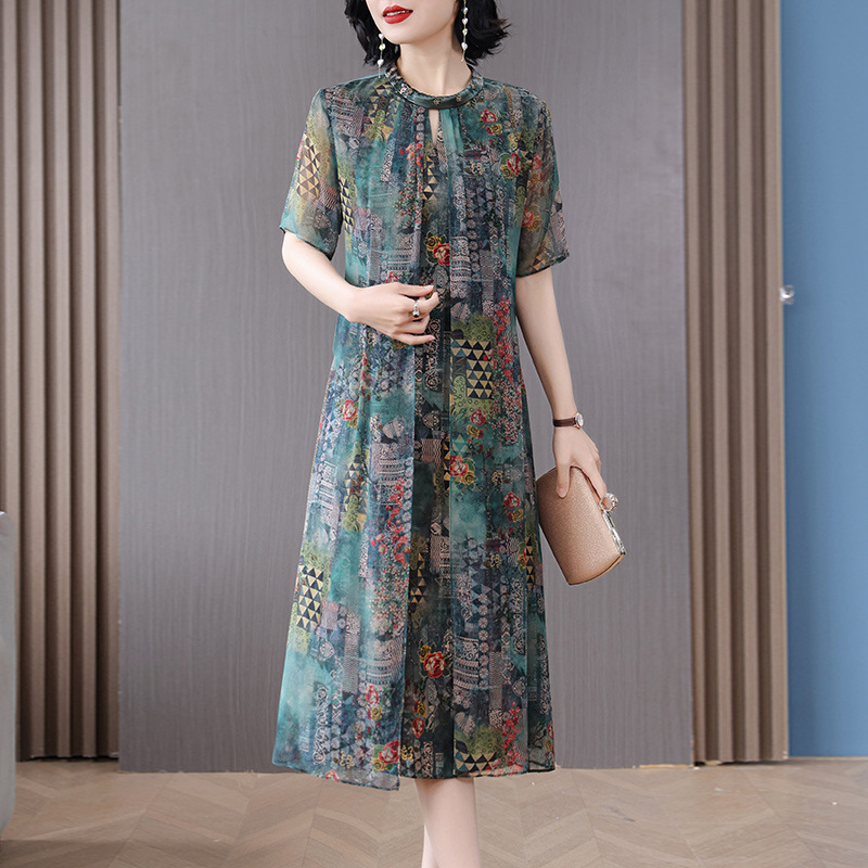 Silk summer fashionable dress