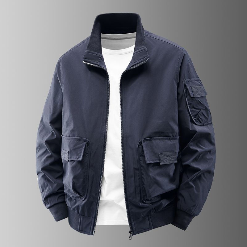 Pilot Jacket Baseball Spring and Autumn Top American Style Men's Casual Loose New Men's Jacket Stand Collar Workwear Pilot Jacket Baseball Spring and Autumn Top American Style Men's Casual Loose New Men's Jacket Stand Collar Workwear