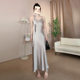 New Slim Dress for Women 2025 Summer French Acetate Satin Fishtail High-End Elegant Suspender Long Skirt