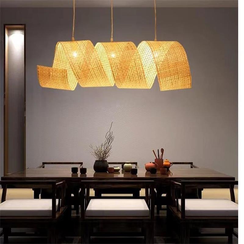 Bamboo Chandelier Japanese Restaurant Creative Stylish Bamboo Lamp New Chinese Zen Tea Room B&B Inn Front Desk Chandelier Bamboo Chandelier Japanese Restaurant Creative Stylish Bamboo Lamp New Chinese Zen Tea Room B&B Inn Front Desk Chandelier