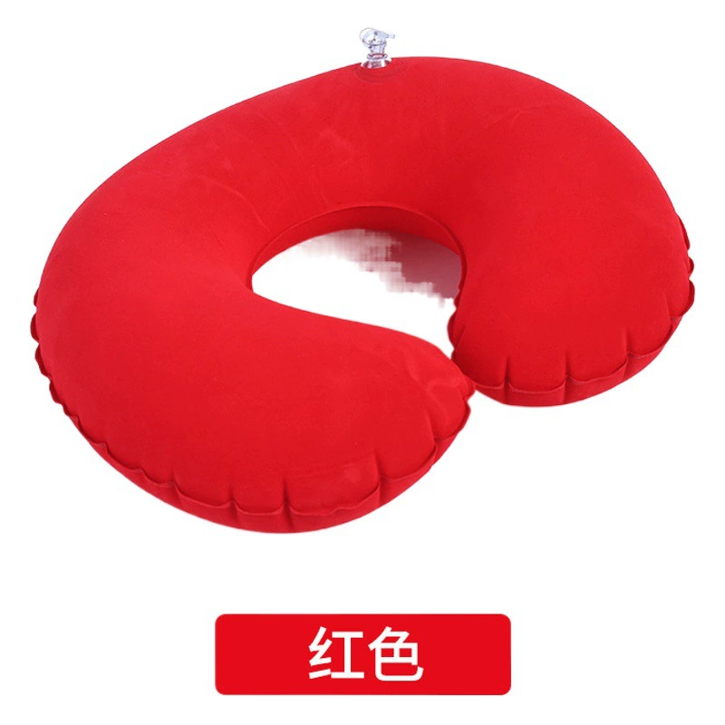 Пятно путешествия надувная подушка автомобиль самолет подушка U-образная надувная подушка ПВХ флокировка дорожная подушка оптом