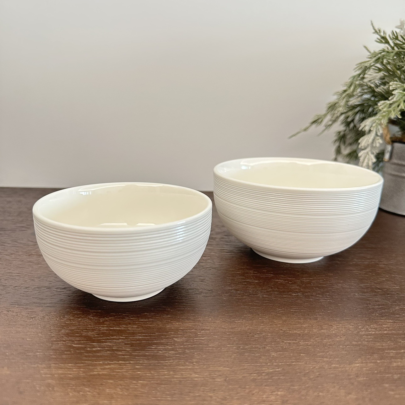 Vajilla de Cerámica lz Lu Cang (Almacén), Serie Hilo Blanco, Tazón para Cena, Tazón para Arroz, Tazón para Fideos, Pieza Individual