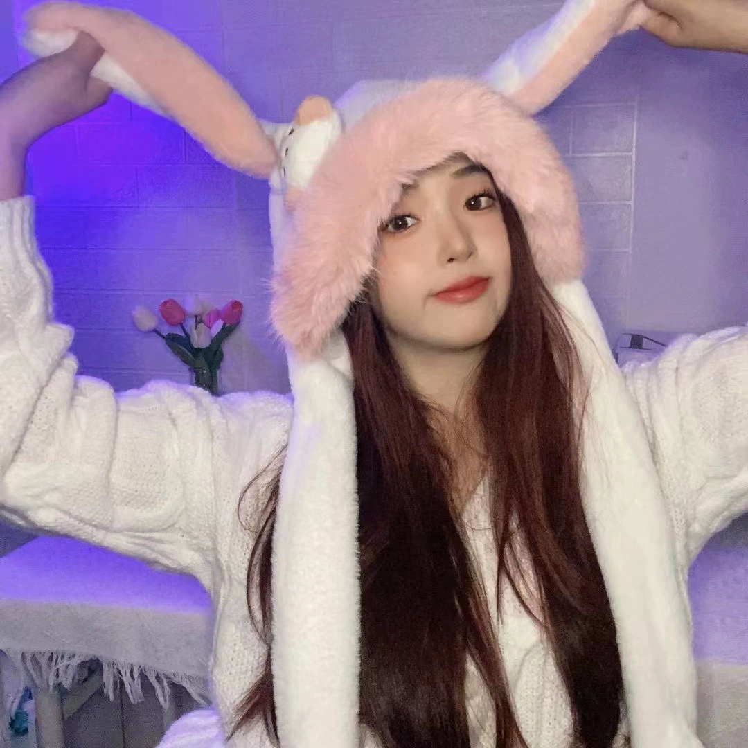Demi-season cute plush rabbit, keep warm hat