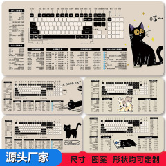 特大サイズのマウスパッドの猫のショートカットキーを厚くしてゲームをします。