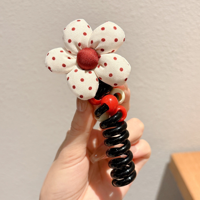 Trenza de burbuja de temperamento de moda, cuerda para el cabello, lazo para el cabello, nuevos accesorios para el cabello de alta gama para mujeres, cola de caballo simple, línea telefónica trenzada, banda de goma