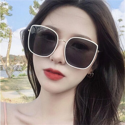 Sunglasses for Women  New Style Polarized Glasses Square Internet Celebrity Large Frame Round Face Slimming Small Sunglasses