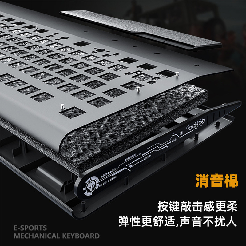 狼途K1000有線機械キーボードマウスセット青軸黒軸ゲーム電気競争ノートパソコンキーボード|undefined