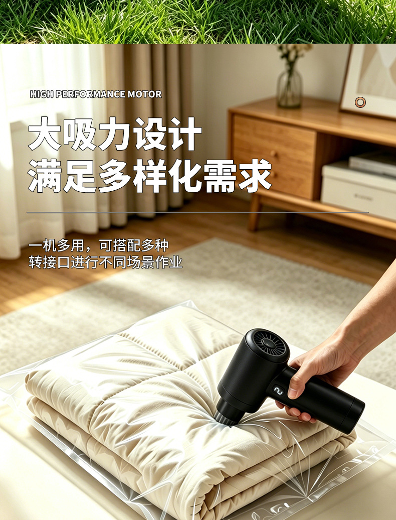 Car Vacuum Cleaner with Super Powerful Suction, Wireless Handheld, Small and Portable, Designed for Cars, with Suction and Blowing Functions