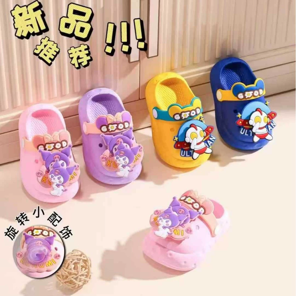 Детские сандалии Летние мальчики пляжные туфли детские дырочные туфли для девочек мягкие подошвы нескользящие детские тапочки милый мультфильм