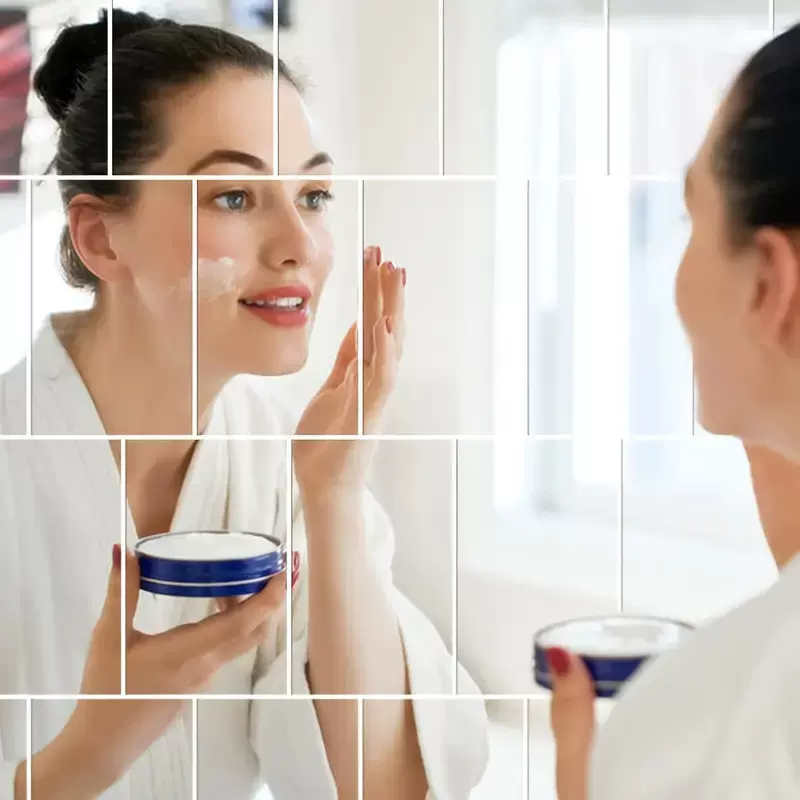 亚克力镜面墙贴自粘方形亚克力软镜子卧室客厅卫生间背景墙装饰镜