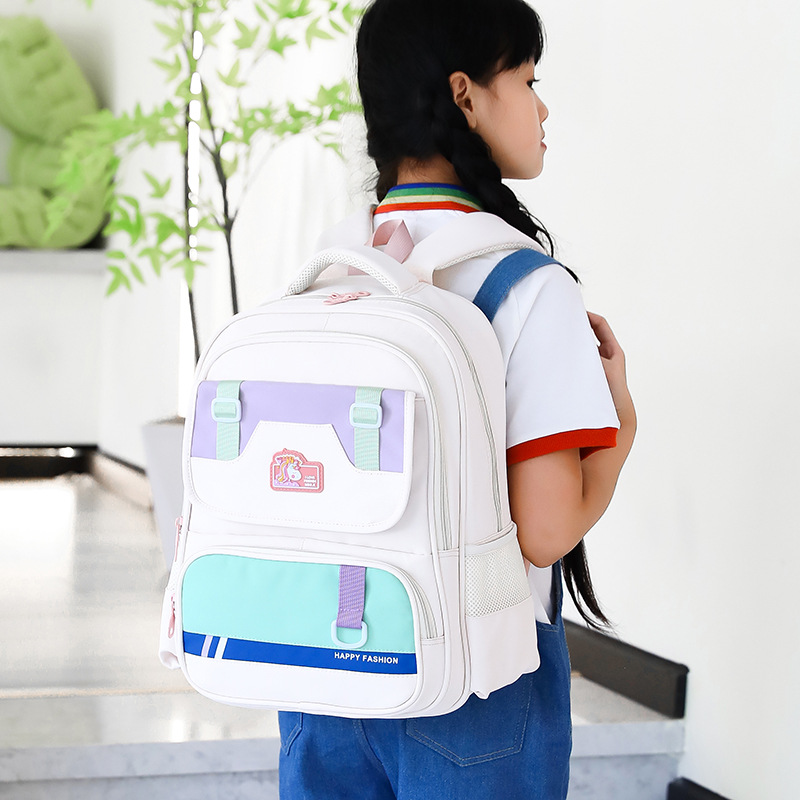 Pescado natural nuevo tipo de mochila escolar para estudiantes primarios para mujeres de grado uno, dos y tres mochila escolar para niños de gran capacidad