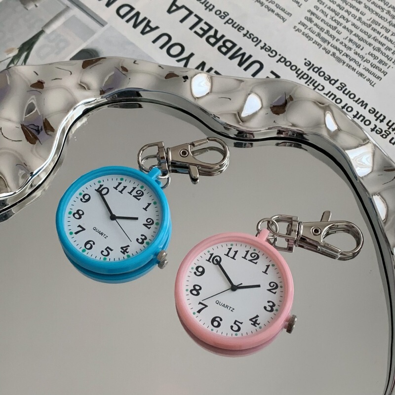 Large Dial Student Civil Service Examination Special Cute Ins Universal Nurse Hanging Watch Portable Keychain Pocket Watch