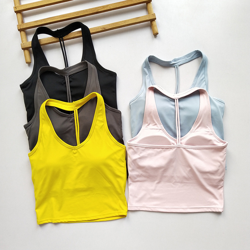 Halter Neck Beautiful Back Sports Bra New Hot Girl Yoga Vest Pilates Fitness Top Tennis Sports Vest