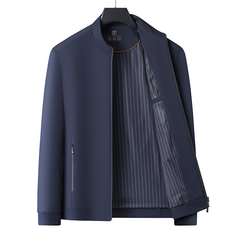 Primavera y otoño chaqueta de cuello de hombre de alta calidad de otoño nuevo estilo de negocios ocio de mediana edad papá vestido chaqueta ejecutiva para hombre image 8