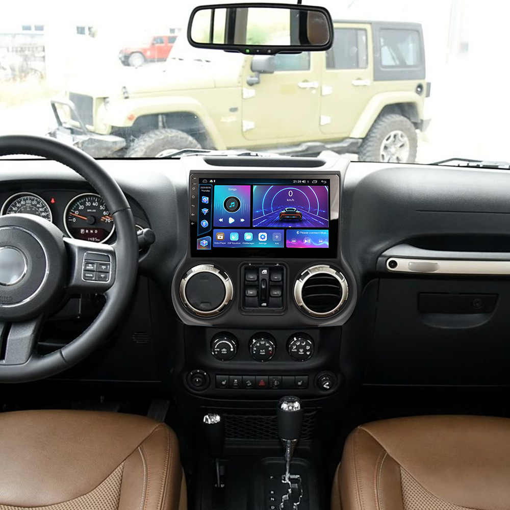 Aplicable a 15 - 17 tipos de Jeep Wrangler Android navegación en coche todo en uno FangYitong cuatro núcleos / motor de ocho núcleos