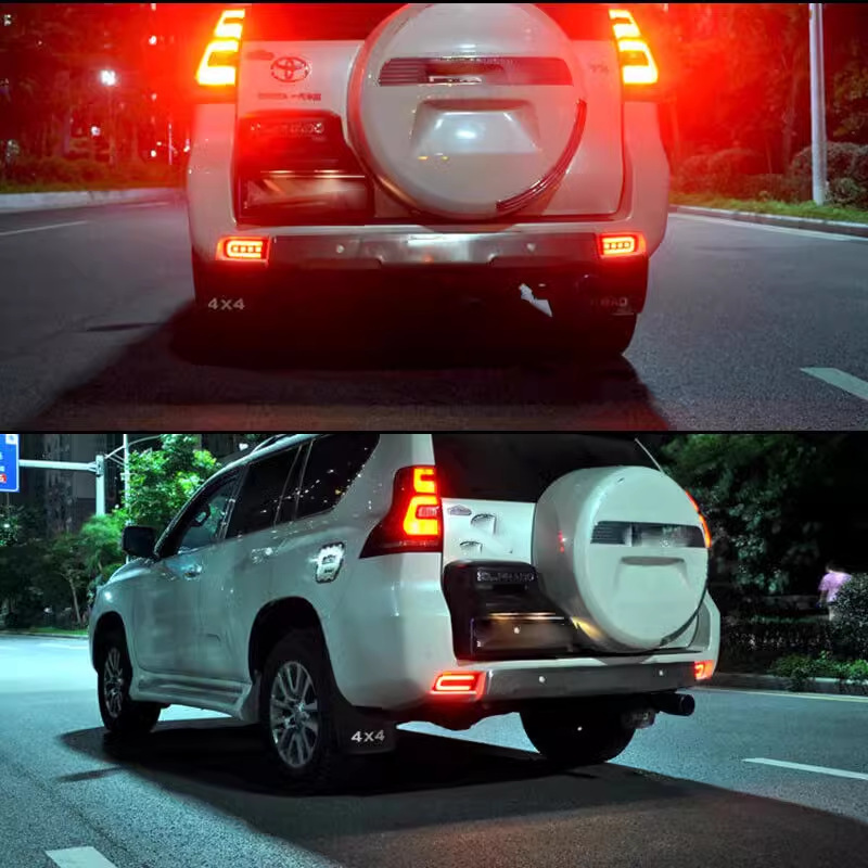 10-20 Asamblea de luz de barra trasera Prado Overpower 4000 modificación de luz trasera LED especial luz de freno luz de niebla trasera 2700