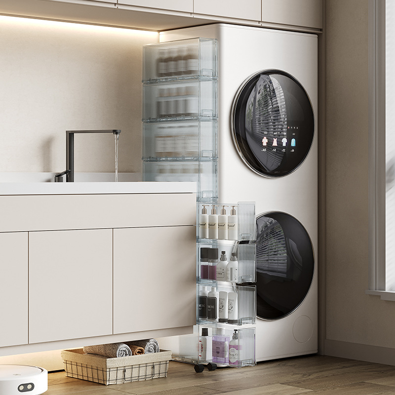 12/13cm浴室用トイレット収納棚トイレ防水シーリング引き出し式超狭い隙間収納ラック