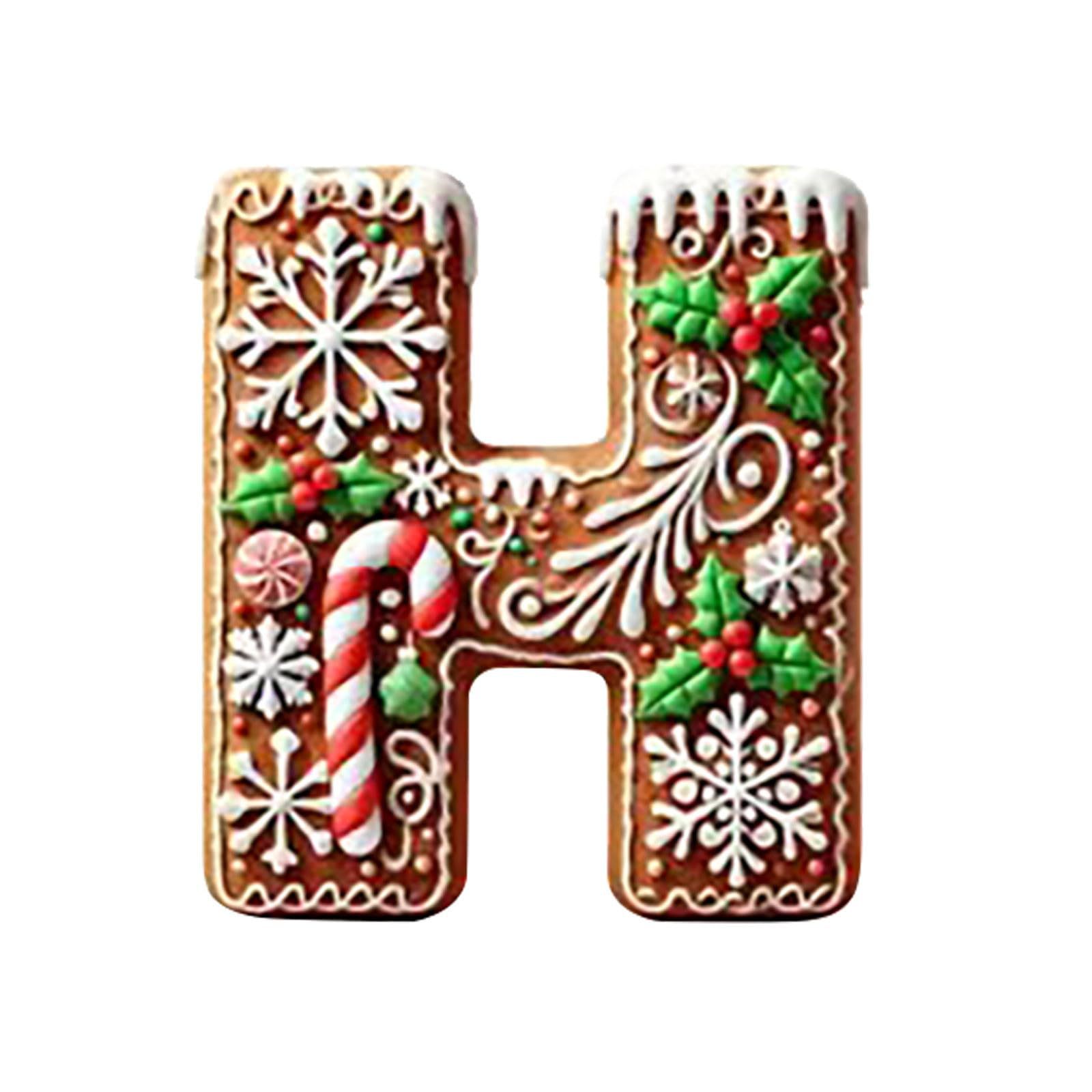 Explosiones transfronterizas de Navidad 26 árboles de Navidad pan de jengibre letras decoraciones mini letras colgante colgante